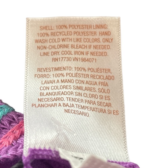 Women’s medium 8-10 Shade & Shore Purple Pink & Blue Striped Bikini Top - Picture 6 of 6